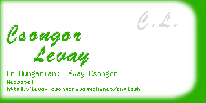 csongor levay business card